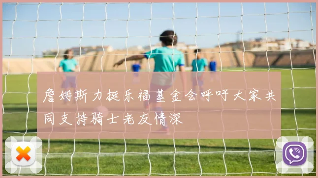 詹姆斯力挺乐福基金会呼吁大家共同支持骑士老友情深